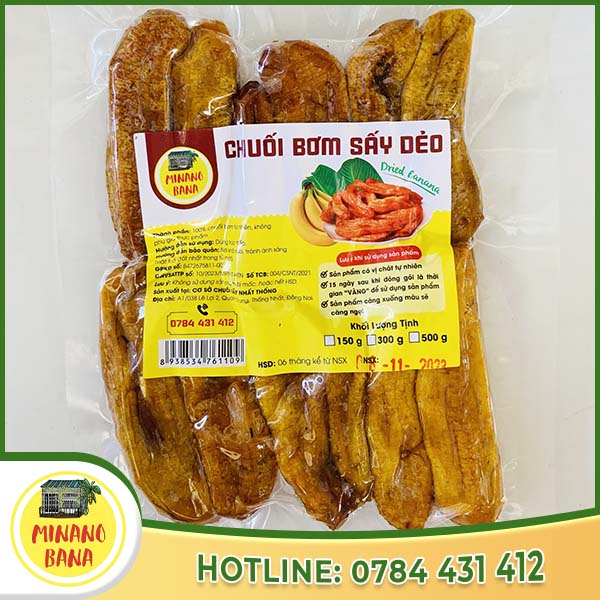 Chuối bơm sấy dẻo