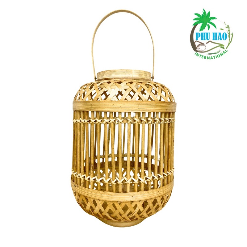 Chụp đèn tre đan thủ công