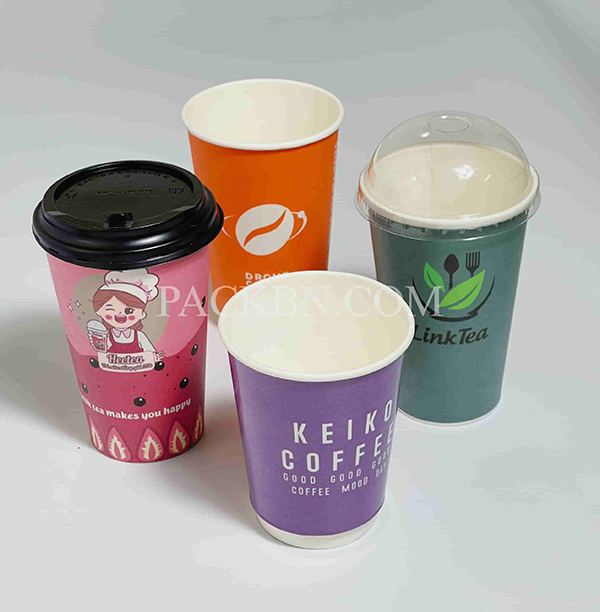 Cốc giấy 1PE in họa tiết