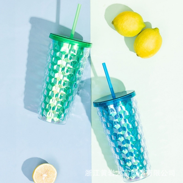 Cốc nhựa hai lớp nhiều màu