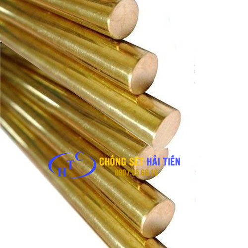 Cọc đồng tiếp địa (đồng vàng hoặc đồng đỏ đặc chủng)