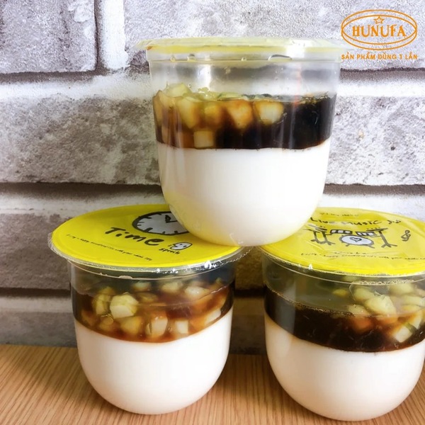 Cốc đựng tàu hũ trân châu đường đen