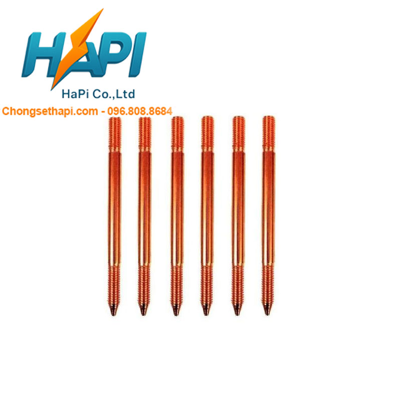 Cọc tiếp địa thép mạ đồngD14-D16
