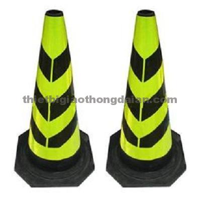 Cọc tiêu tròn đen, vàng