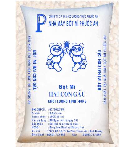 Bột mì nhãn hiệu Con Gấu