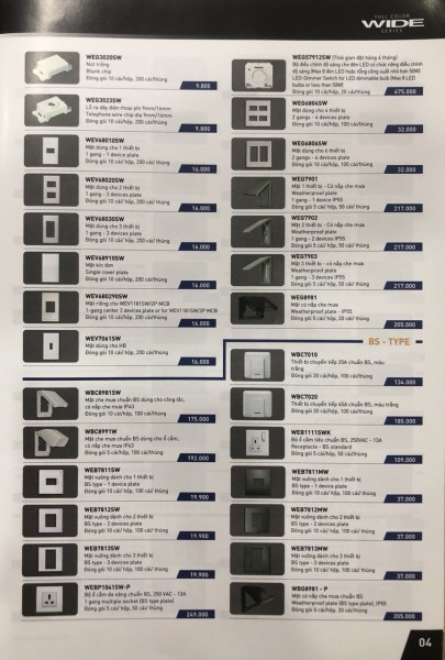 Công tắc và ổ cắm điện