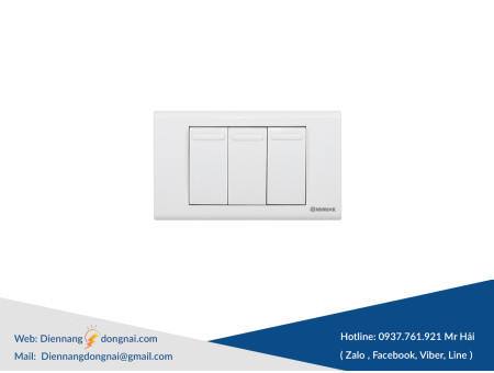 Công tắc ba 1 chiều phím lớn Sino - S183D1