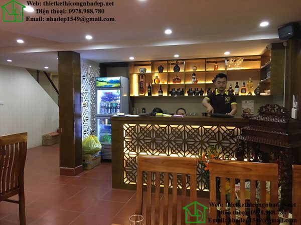 Quầy bar nhà hàng lẩu nấm NDNH1
