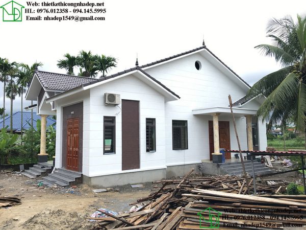 Mẫu biệt thự nhà vườn hiện đại DBT1T50