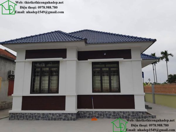 Biệt thự vườn 1 tầng mái thái đẹp NDBT1T22