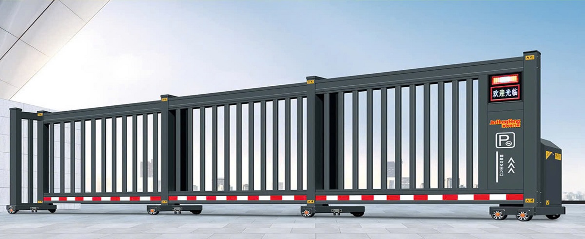 Cổng trượt xếp lớp nhôm