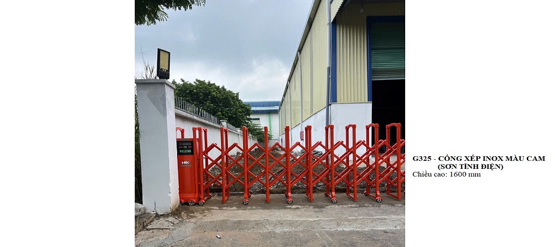 Cổng xếp inox