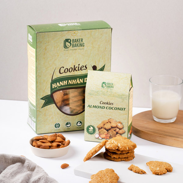 Cookies hạnh nhân dừa