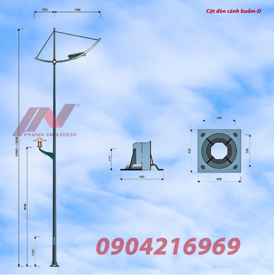 Cột đèn cao áp cánh buồm