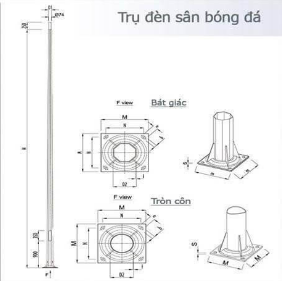 Cột đèn sân bóng