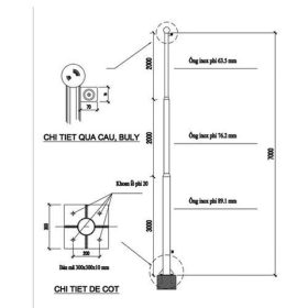 Cột cờ inox 7m