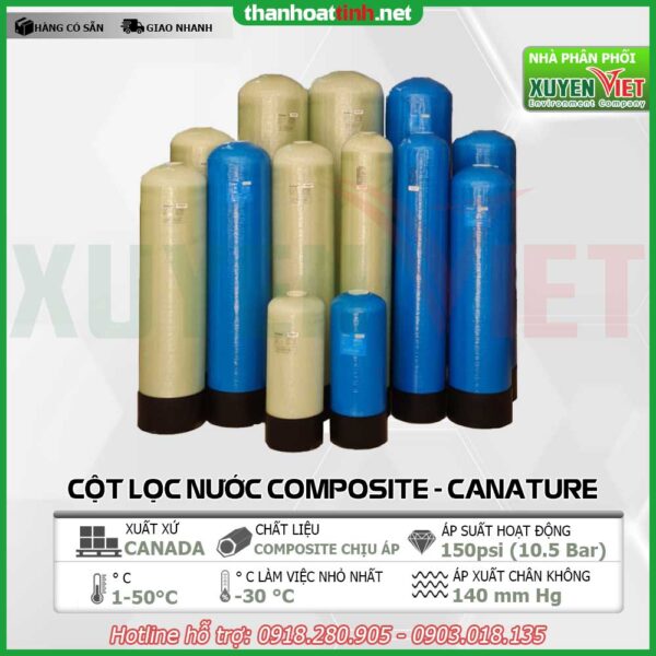 Cột lọc nước Composite Canature
