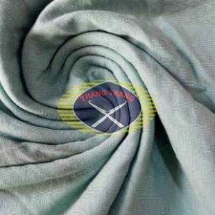 Vải thun cotton 2 chiều xanh