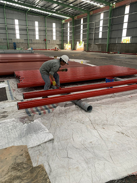 Thi công hạng mục đường ống cứu hỏa - Nhà máy Number One