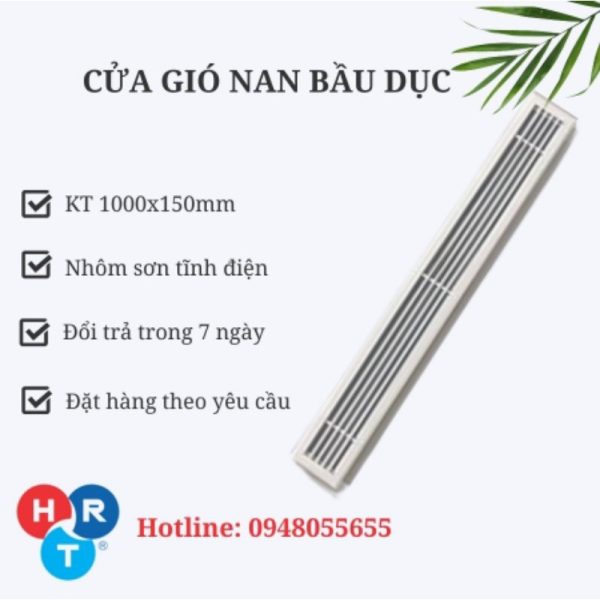 Cửa gió nan bầu dục 1000x150