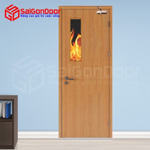 Cửa gỗ chống cháy SGD GCC-P1G1
