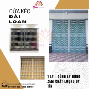 Cửa kéo Đài Loan 1ly