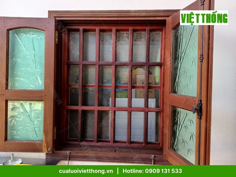 Cửa lưới chống muỗi mở, cố định
