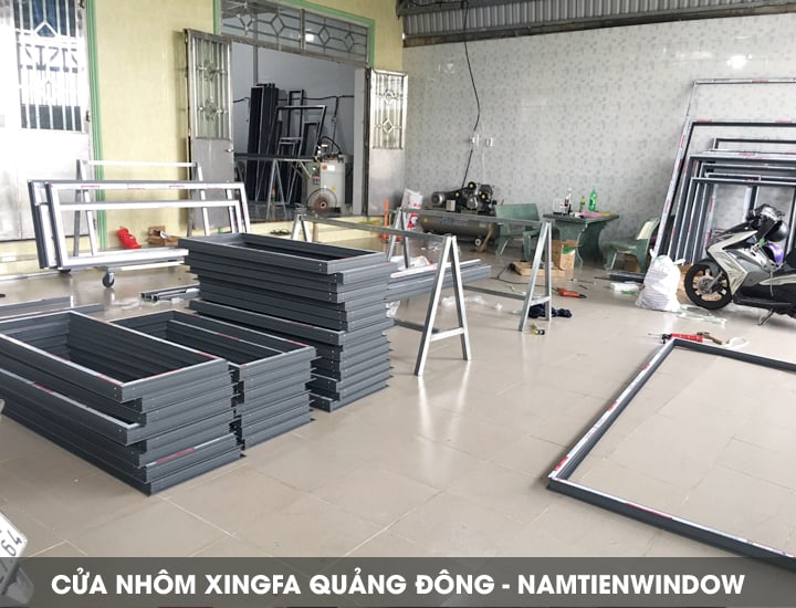 Thi công cửa nhôm tòa nhà Becamex