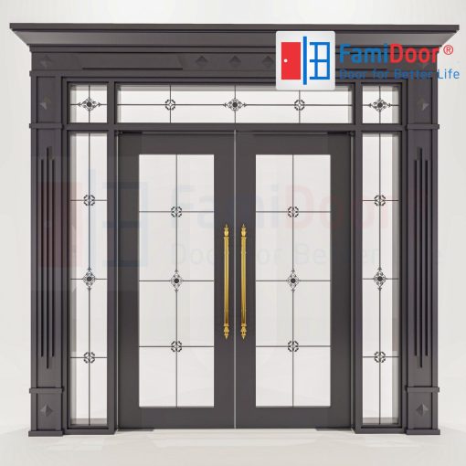 Cửa nhôm vân gỗ 69