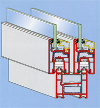Cửa sổ mở trượt 2 ray