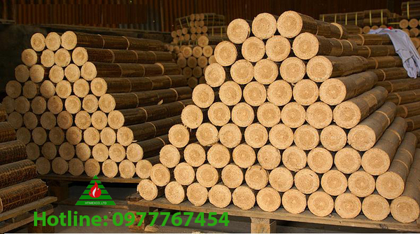 Củi Mùn Cưa ép Tròn 90 mm
