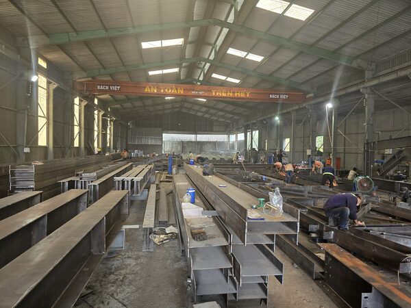 Gia công, lắp dựng kết cấu thép cung văn hóa thiếu nhi Khánh Hòa