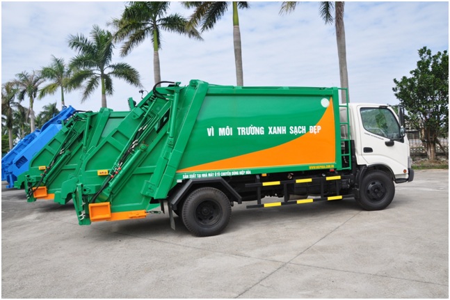 Xe cuốn ép chở rác Hino