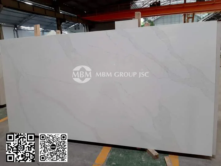 Đá nhân tạo gốc thạch anh vân Calacatta MBM03