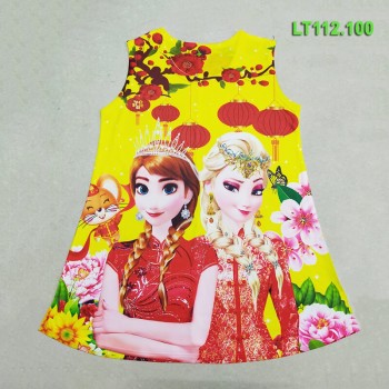 Đầm tết elsa cho bé gái