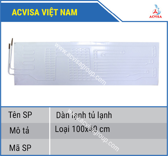 Dàn lạnh tủ lạnh loại 100x40cm DTL01