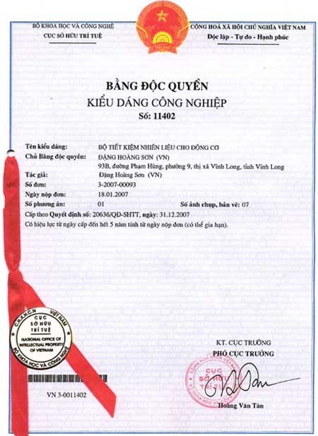 Đăng ký Kiểu dáng công nghiệp