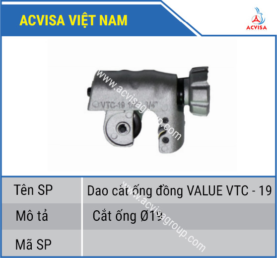 Dao cắt ống đồng Value