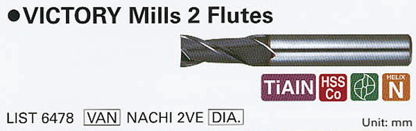 Dao phay trụ 2Me Nachi List 6478