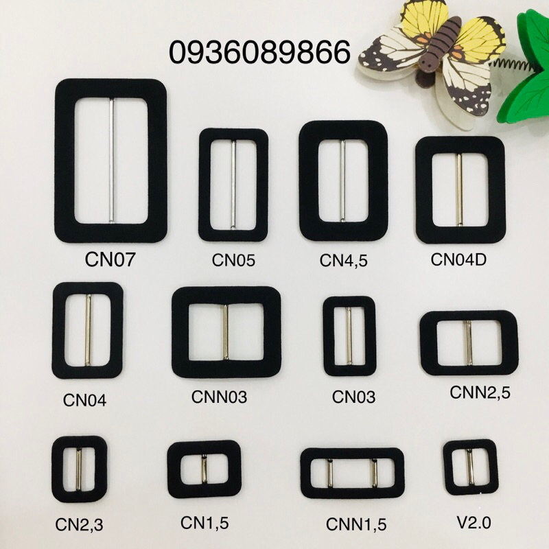 Đầu khóa thắt lưng chữ nhật bọc vải