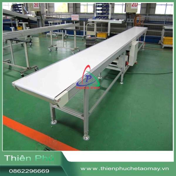 Dây chuyền băng tải PVC trắng