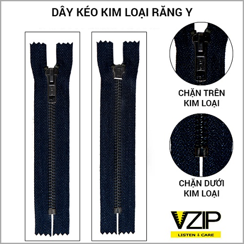 Dây kéo kim loại
