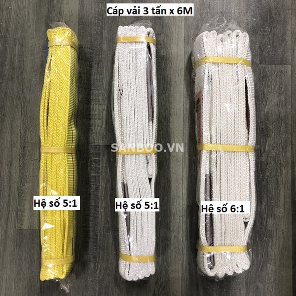 Dây cáp vải cẩu hàng 3 tấn - 7.5cm