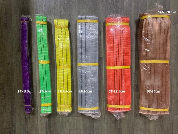 Dây cáp vải cẩu hàng 5 tấn 12.5cm - Hệ số an toàn 5:1
