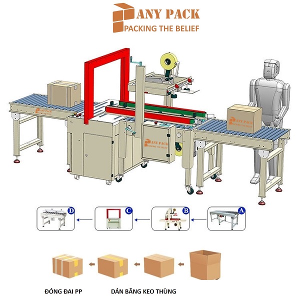 Dây chuyền đóng gói thùng carton APL-CS05M