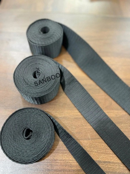 Dây đai cường lực polyester màu đen 5cm, 3.8cm, 2.5cm