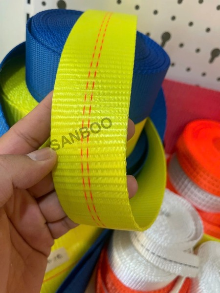 Dây đai polyester 5cm màu vàng 3 tấn