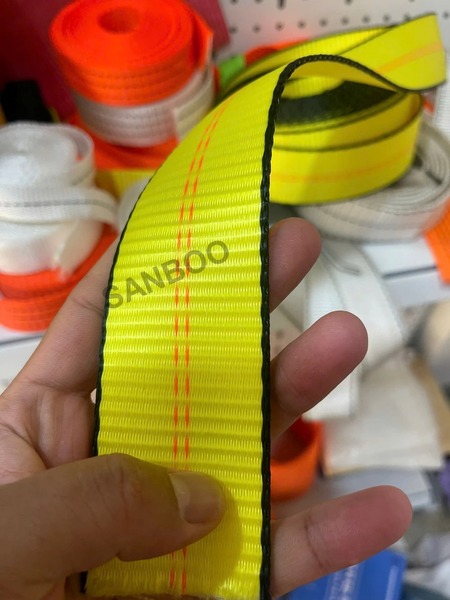 Dây đai polyester 5cm màu vàng 5 tấn