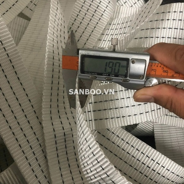 Dây đai vải polyester cường lực 5cm 3 tấn màu trắng