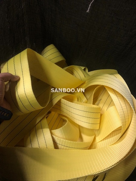 Dây đai vải polyester cường lực 7.5cm màu vàng